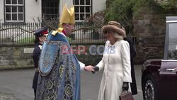 Królowa Camilla uczestniczy w nabożeństwie Royal Maundy w katedrze w Worcester - AFP