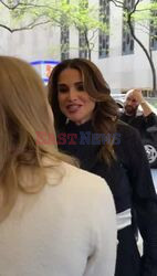 Her Majesty Queen Rania Al Abdullah of Jordan arriving at NBC studios in New York