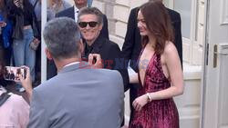 Hollywood stars Willem Dafoe and Emma Stone heading to the red carpet during 77th Cannes Film Festival in Cannes, France