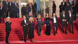 The 77th Annual Cannes Film Festival - The cast of “Marcello Mio” leaves the "Grand Théatre Lumière"