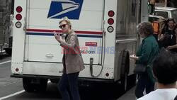 *EXCLUSIVE* The American actress and comedian Jane Lynch takes the Big Apple by storm as the star is spotted strutting through the NYC Streets.