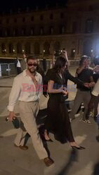 *EXCLUSIVE* Bad Bunny and Kendall Jenner exit romantic dinner at the Louvre in Paris, France