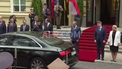 Polish Prime Minister Tusk welcomes German Chancellor Scholz in Warsaw - AFP