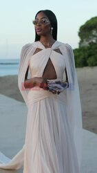 Naomi Campbell attends the Dolce & Gabbana Fashion Event in Sardinia.