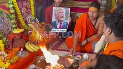 India’s Trump superfans perform Hindu fire rituals for his long life - AFP