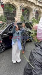 he Canadian Singer Celine Dion with fans in Paris, the day of opening ceremony of the 2024 Olympic Games.