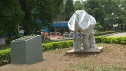 Nigeria unveils ivory elephant sculpture to highlight illegal tusk trade - AFP