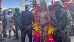 *EXCLUSIVE* It's Carnival 2024! Singer Rihanna Stuns at Carnival Festival In Barbados Posing With Police Officers