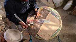 Moroccan wood painter encourages the next generation to keep tradition alive - AFP