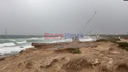 *EXCLUSIVE* An Incredible storm on Formentera left many boats crashed on the rocks.