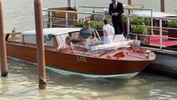 Kevin Costner is seen arriving at Marco Polo Airport in Venice for the 81st Venice International Film Festival