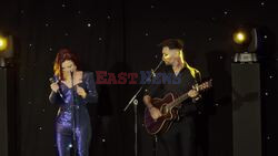 Former Eastenders star Shona McGarty is seen performing a cover of "Always Remember Us This Way" by Lady Gaga during the Paul Strank Annual Charity Gala for under privileged children at the Royal Garden Hotel in London.