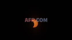 Partial annular solar eclipse seen from Montevideo - AFP