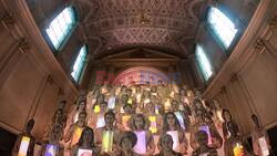 Es Devlin unveils her art installation 'Congregation' at St Mary Le Strand