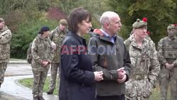 British finance and defence ministers visit Ukrainian troops training in the UK - AFP