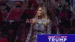 Musk, Melania, political supporters take the stage during Trump rally in NYC - AFP