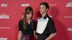 Eddie Redmayne and Hannah Bagshawe  attend the Italian Premiere of "The day of the Jackal"