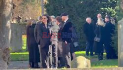 Damian Hurley attends the Funeral of the Former One Direction star Liam Payne at St Mary’s Church in Amersham, Buckinghamshire.