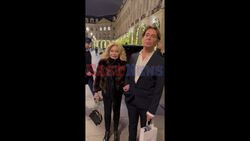 *EXCLUSIVE* 'Catwoman' Jocelyn Wildenstein and her fiancé Lloyd Klein are seen out together in Paris after Jocelyn claimed "She's 'Never' Had Plastic Surgery". *VIDEO TAKEN ON THE 24/12/2024*