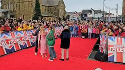 A choir sing to 'Britain's Got Talent' judges at the Winter Gardens in Blackpool