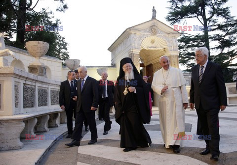 Spotkanie papieża Franciszka z Szimonem Peresem i Mahmudem Abbasem