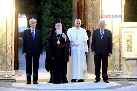 Spotkanie papieża Franciszka z Szimonem Peresem i Mahmudem Abbasem