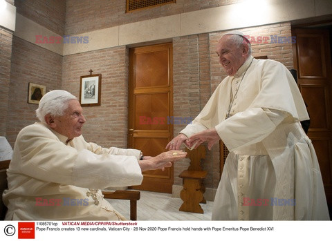 Papież Franciszek i nowi kardynałowie odwiedzili Benedykta XVI