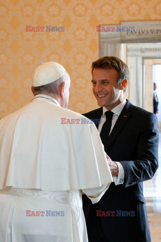 Prezydent Macron na audiencji u papieża Franciszka