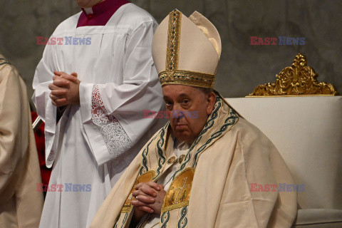 Papież Franciszek przewodniczy noworocznej mszy w bazylice Św. Piotr