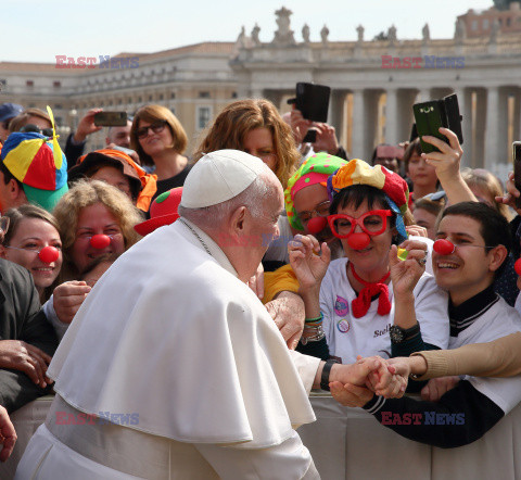 Papież Franciszek podczas audiencji