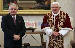 Prezydent Kaczynski z wizyta u Papieza Benedykta XVI