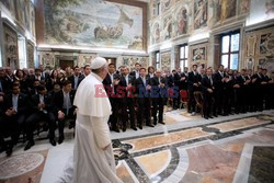 Papież Franciszek spotkał sie z piłkarzami