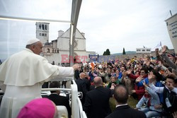 Papież Franciszek w Asyżu