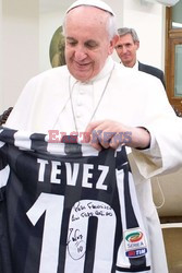 Carlos Tevez na audiencji u papieża