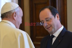 Papież Franciszek spotkał się z Hollande'm 