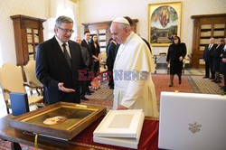 Prezydent Bronislaw Komorowski z wizytą u Papieża Franciszka