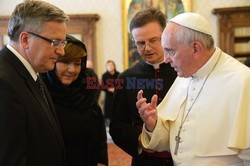 Prezydent Bronislaw Komorowski z wizytą u Papieża Franciszka