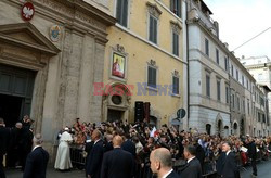 Papież Franciszek w polskim kościele w Rzymie