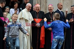 Papież Franciszek w polskim kościele w Rzymie