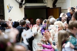 Papież Franciszek w polskim kościele w Rzymie