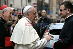 Papież Franciszek w polskim kościele w Rzymie