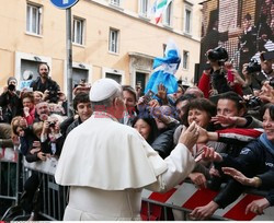 Papież Franciszek w polskim kościele w Rzymie