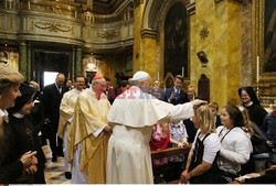 Papież Franciszek w polskim kościele w Rzymie