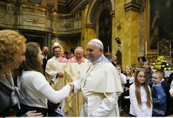 Papież Franciszek w polskim kościele w Rzymie