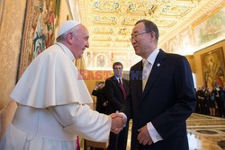 Ban Ki-moon na audiencji u Papieża Franciszka