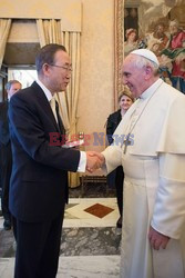 Ban Ki-moon na audiencji u Papieża Franciszka