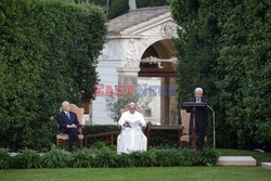 Spotkanie papieża Franciszka z Szimonem Peresem i Mahmudem Abbasem