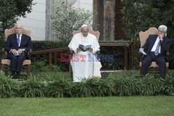 Spotkanie papieża Franciszka z Szimonem Peresem i Mahmudem Abbasem