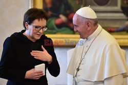 Ewa Kopacz na audiencji u papieża Franciszka