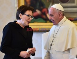 Ewa Kopacz na audiencji u papieża Franciszka